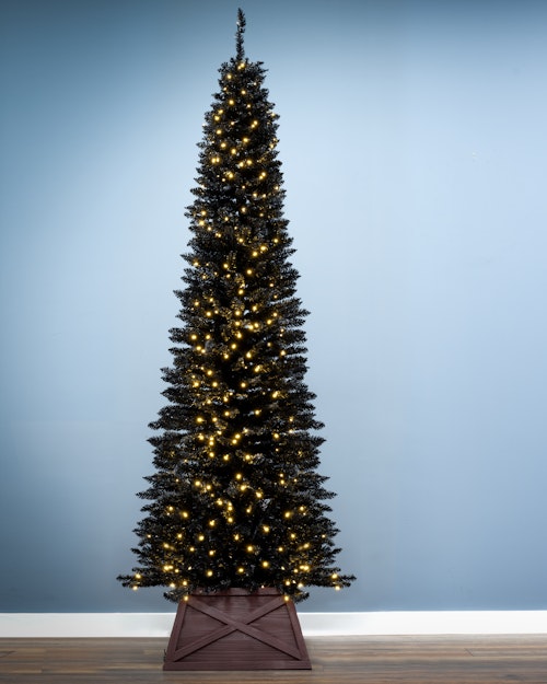 The Pre-lit 6ft Black Italian Pencilimo Tree