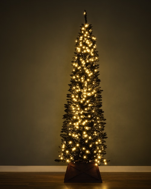 The Pre-lit 6ft Black Italian Pencilimo Tree