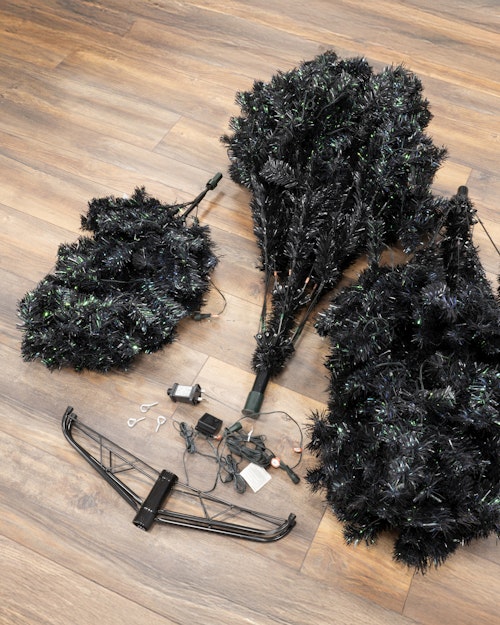 The 6ft Pre-lit Black Iridescence Pine Tree with Warm White Lights