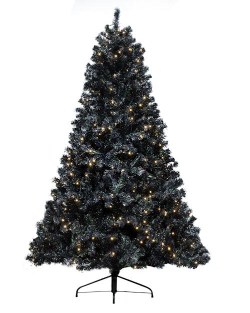The 6ft Pre-lit Black Iridescence Pine Tree with Warm White Lights