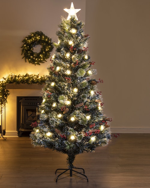 The 6ft Frosted LED Pine Fibre Optic Tree