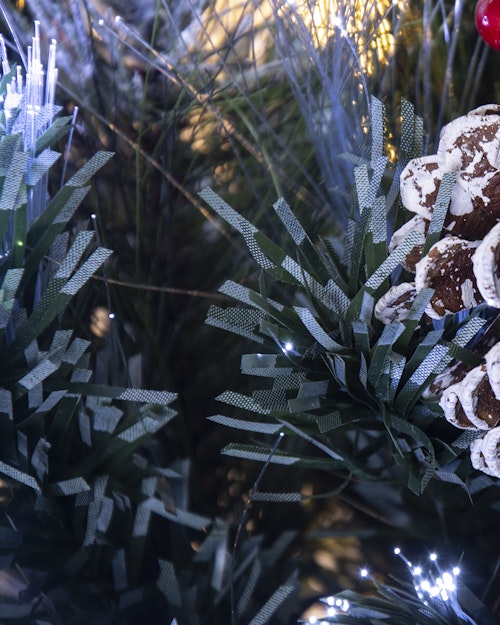 The 6ft Snowy LED Frosted Pine Fibre Optic Tree