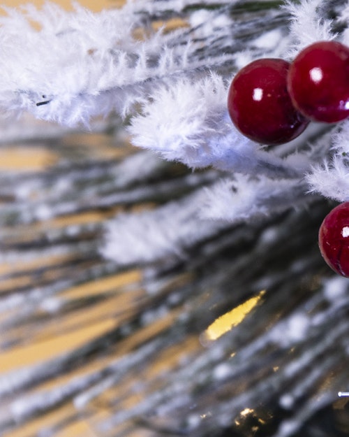 The 6ft Snowy LED Frosted Pine Fibre Optic Tree